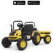 Детский электромобиль Трактор, с прицепом, желтый (4419EBLR-6)