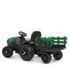 Дитячий електромобіль Трактор, з причепом, зелений (4463EBLR-10)