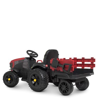 Детский электромобиль Трактор, с прицепом, красный (4463EBLR-3)