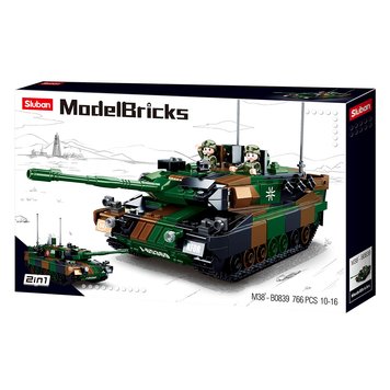 Конструктор SLUBAN M38-B0839 танк, 29 см, фигурки, 766 деталей