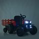 Дитячий електромобіль Трактор з причепом, чорний (4623EBLR-2)