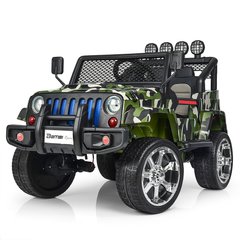 Детский электромобиль Джип Jeep Wrangler, камуфляж (3237EBLR-18)