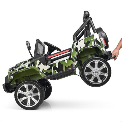 Дитячий електромобіль Джип Jeep Wrangler, камуфляж (3237EBLR-18)