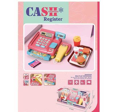 Дитячий іграшковий касовий апарат CF 8205 підсвічування, звуки, мелодії, англ.мовою, продукти, у коробці