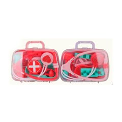 Детский игровой набор доктора 867-6 10 предметов стетоскоп, очки, ножницы, шприц, 2 цвета, в чемодане