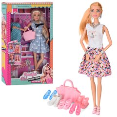 Кукла с нарядом SH187 шарнирная, 29см, платье, туфли, 2 вида