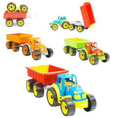Трактор с прицепом 3442 "Technok Toys" 3 цвета, в сетке