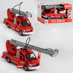 Спецтехника WY 596 A “Пожарная машина”, инерционная, помпове накачування води, платформа та стріла з тріскачкою, свет, звук, у коробці