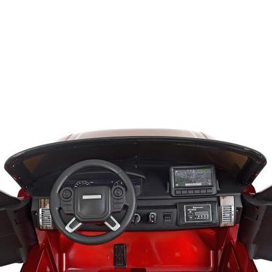 Дитячий електромобіль Джип Land Rover, двомісний, червоний (4175EBLRS-3)