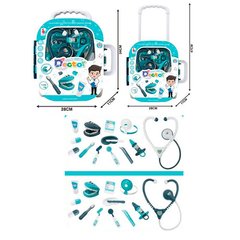 Детский игровой набор доктора SD169-265B 13 предметов стетоскоп, шприц, 2цвета, в чемодане, в карт.обвертке