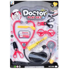 Дитячий ігровий набір лікаря 958-7 12 предметів, стетоскоп, окуляри, мед.інструменти