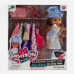 Кукла W 322007 E с нарядом, тримач для одягу, гардероб, туфлі, сумочка, висота 32 см, в коробці
