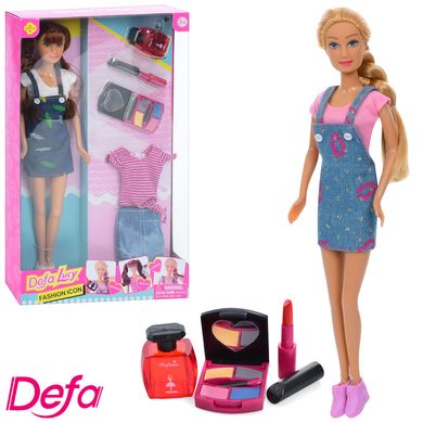 Кукла с нарядами DEFA 8416 29см, косметика, одяг, 2види