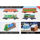 Детская железная дорога новогодняя 21816, локомотив, 4 вагона, станция, 26 предметов, музыка, свет