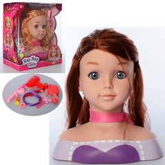 Лялька 913-M-N голова для зачісок, 27 см, плойка, гребінець, ножиці