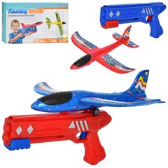 Детский игрушечный пистолет T918 26см, самолет 33см пенопласт на запуске, микс цветов