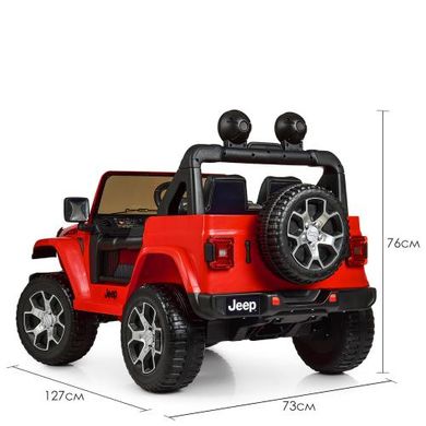 Детский электромобиль Джип Jeep, красный (4176EBLR-3)