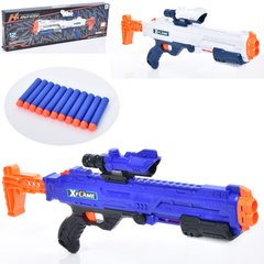 Дитяча іграшкова рушниця JLX7262 61см, м'які кулі 12шт, 2 кольори, в корці, 60, 5-19-5см
