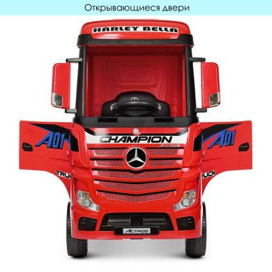 Дитячий електромобіль Вантажівка Bambi M 4208 EBLR-3 Mercedes Actros, червоний