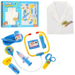 Дитячий ігровий набір лікаря 9911BC халат, інструменти, звук, світло