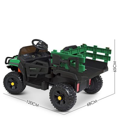 Детский электромобиль Грузовик Bambi M 4464 EBLR-5 Jeep, зеленый