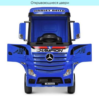 Детский электромобиль Грузовик Bambi M 4208 EBLR-4 Mercedes Actros, синий