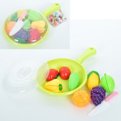Детские игрушечные продукти 1018-38 овочі 7шт, ніж, сковорідка