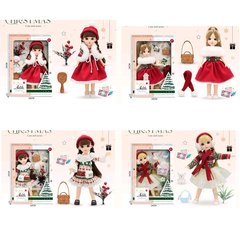 Кукла WX204-2-3-4-6 28см, шарнірна, різдвяне вбрання, аксесуари, 4 види