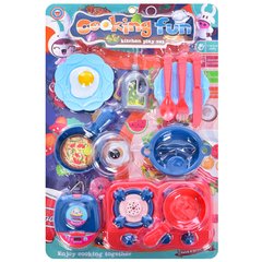Дитячий іграшковий набір посуду 7201 12 предметів плита, мультиварка, сковорідка, тарілка