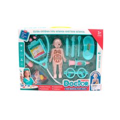 Дитячий ігровий набір лікаря 030-8 фігурка 19см, медичні інструменти, окуляри