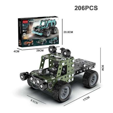 Конструктор YK 622 "Позашляховик", 206 деталей, металевий, в коробці