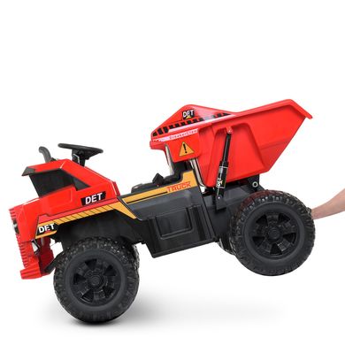 Дитячий електромобіль Вантажівка Самоскид, червоний (4520EBLR-3)
