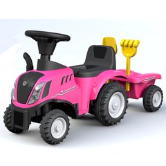 Дитячий трактор каталка толокар Bambi рожевий (658T-8)