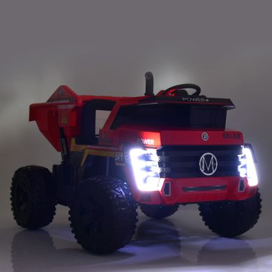 Дитячий електромобіль Вантажівка Самоскид, червоний (4521EBLR-3)
